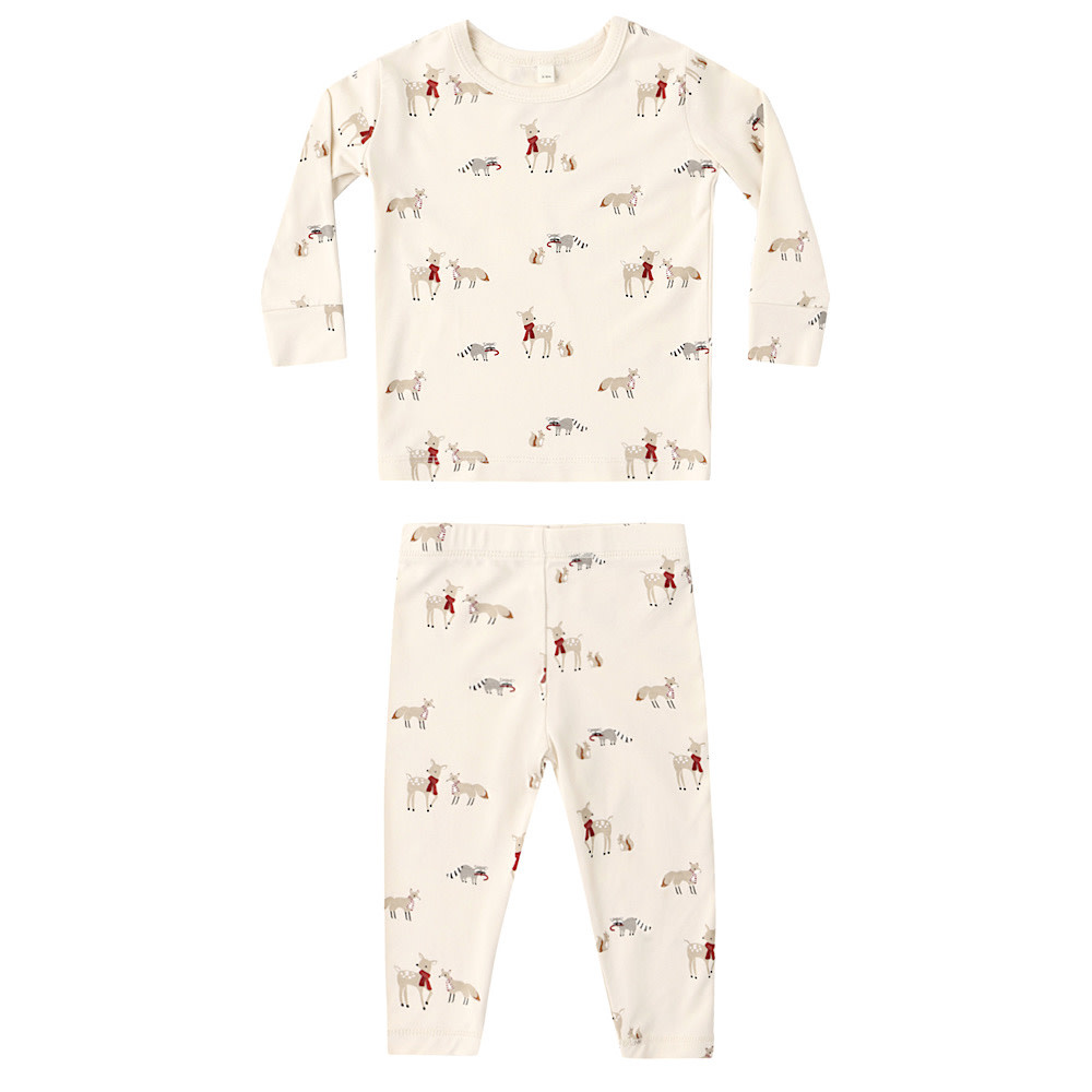 Quincy Mae Quincy Mae Bamboo Pajama Set - Forest Friends