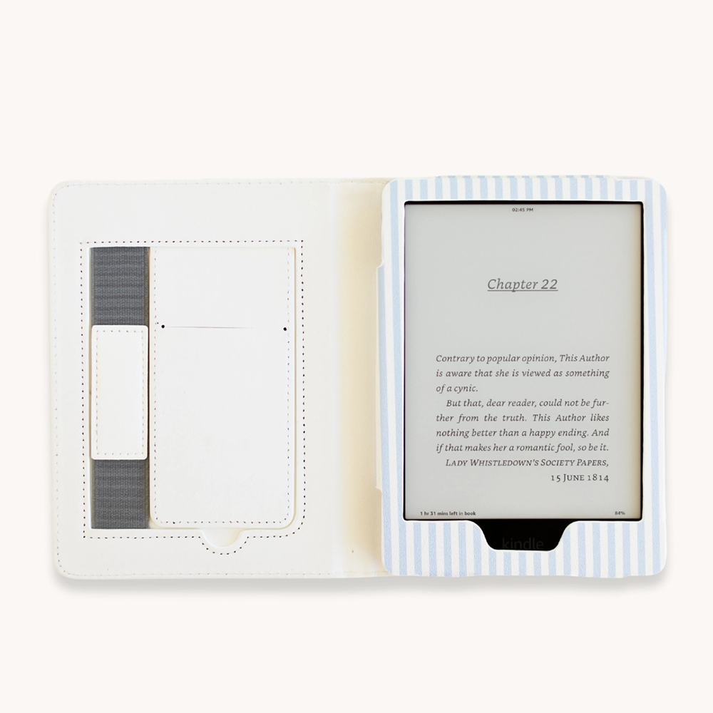 Elyse Breanne Design 12th Gen Kindle Case - Blue Stripes