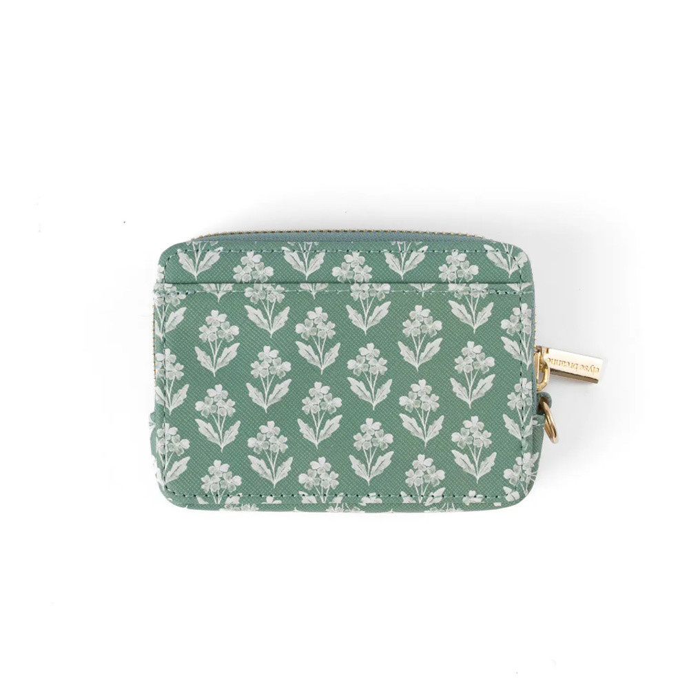 Elyse Breanne Design Zip Wallet - Sage Forget Me Not