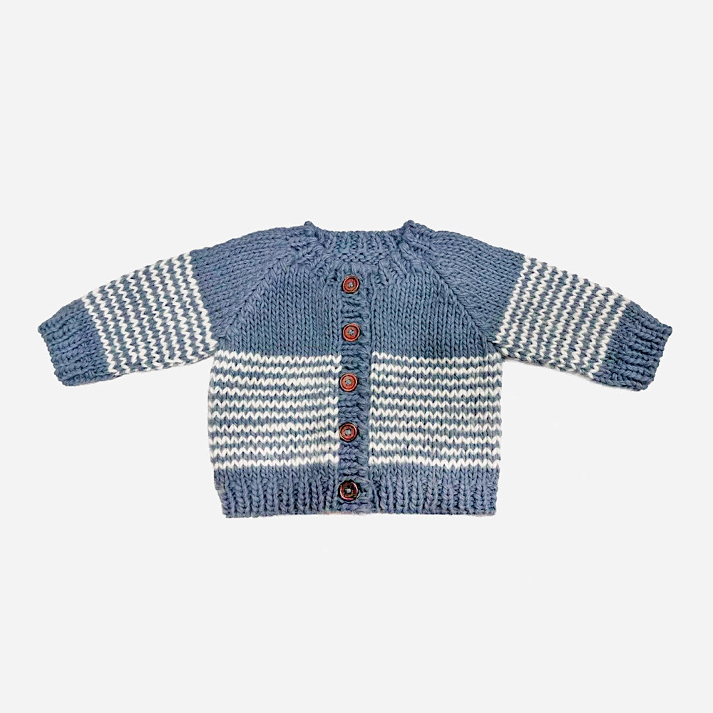 The Blueberry Hill The Blueberry Hill Baby Stripe Cardigan - Blue