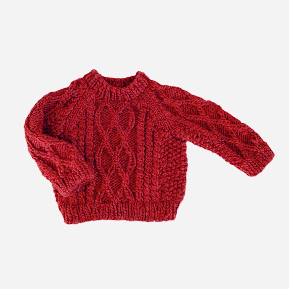 The Blueberry Hill The Blueberry Hill Baby Fisherman Sweater - Red