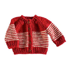 The Blueberry Hill The Blueberry Hill Baby Stripe Cardigan - Red