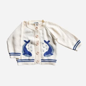 The Blueberry Hill The Blueberry Hill Baby Whale Cardigan - Blue