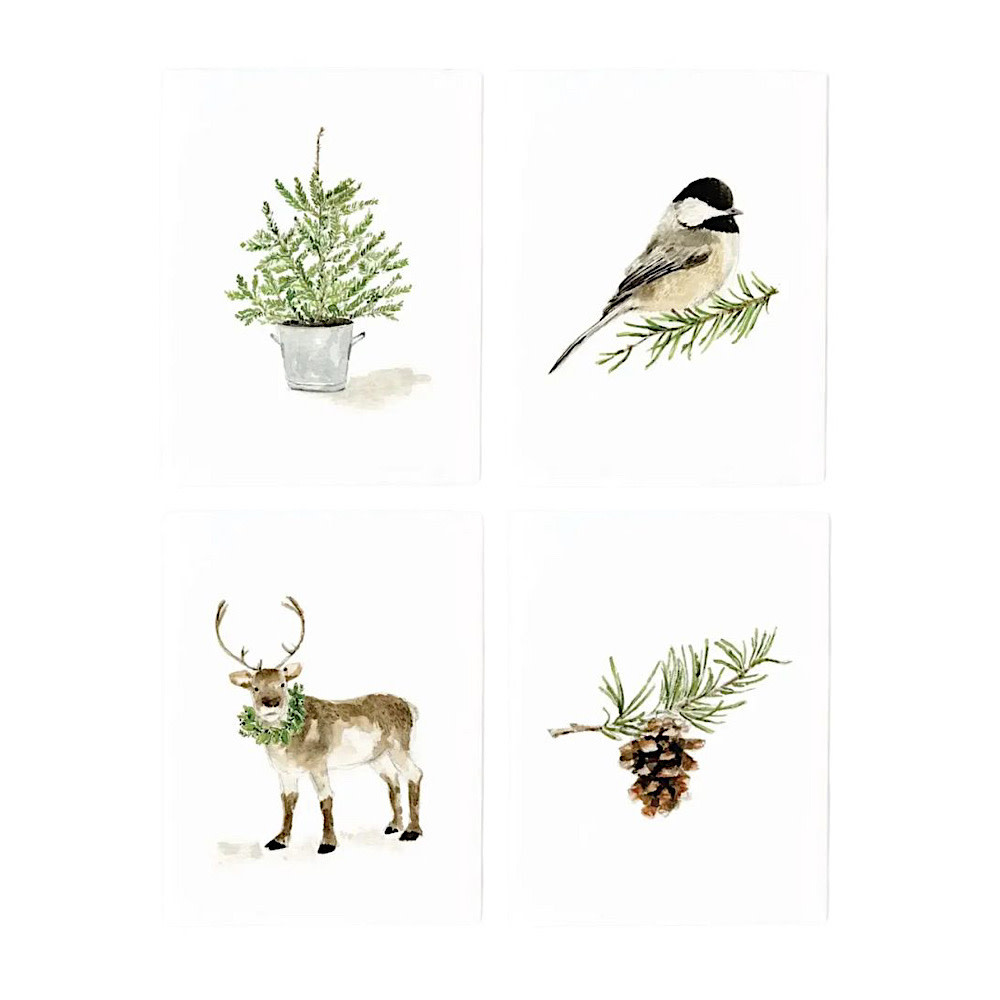 Emily Lex Studio Emily Lex Studio Card - Assorted Set of 8 - Evergreen Christmas