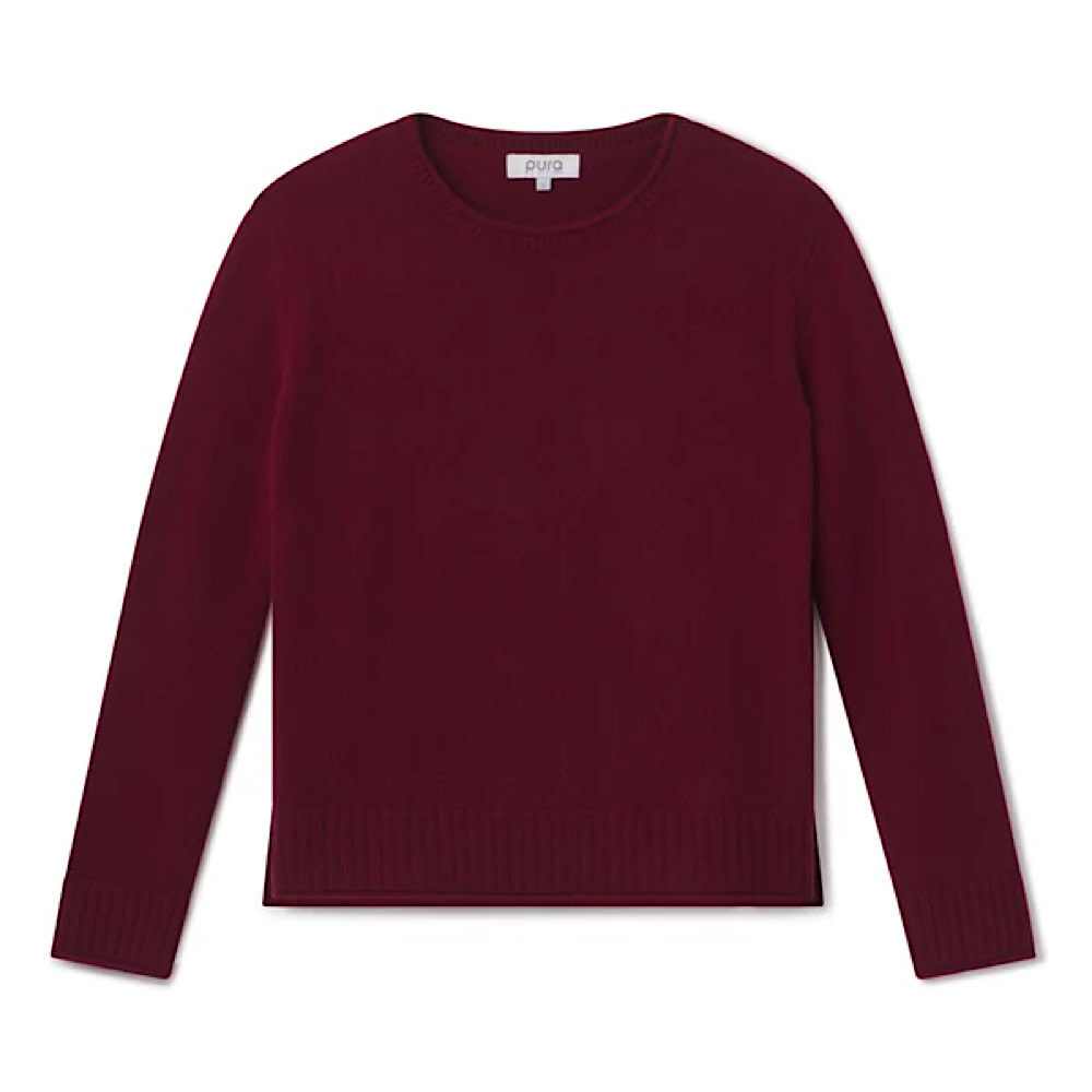 Pura Cashmere Cashmere Essential Crew - Barolo