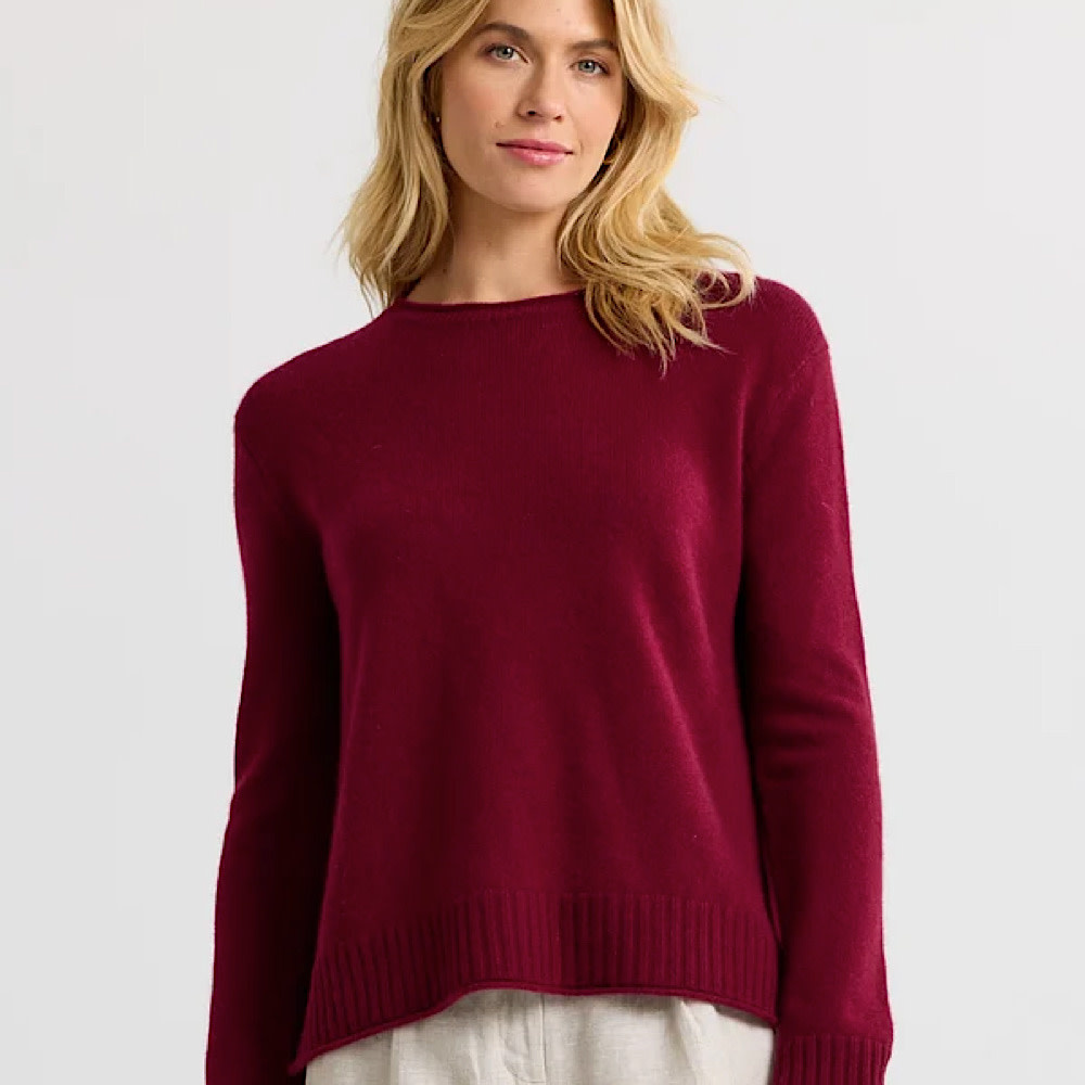 Cashmere Essential Crew - Barolo