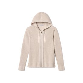 Pura Cashmere Cotton Fisherman Hoodie - Oatmeal