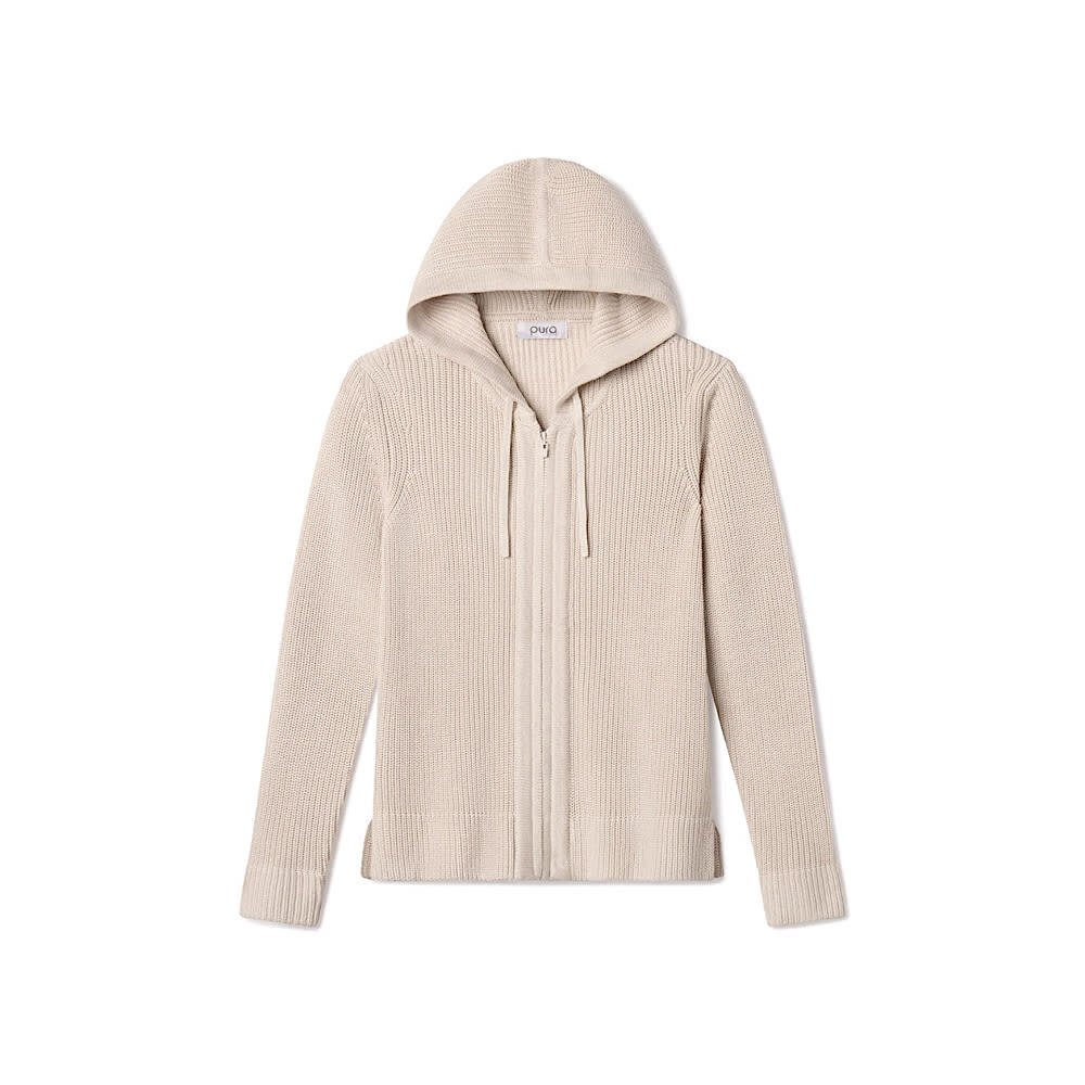 Cotton Fisherman Hoodie - Oatmeal