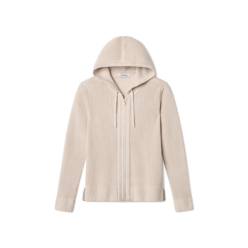 Cotton Fisherman Hoodie - Oatmeal