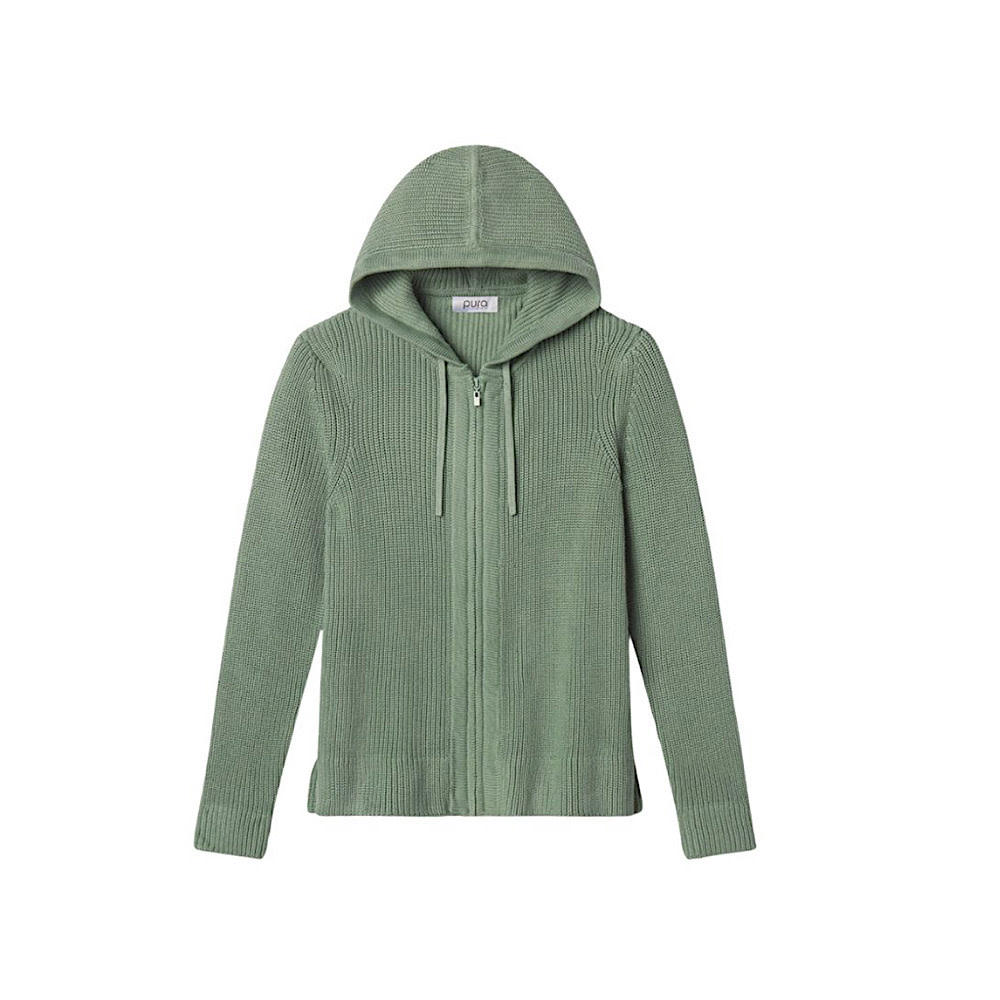 Cotton Fisherman Hoodie - Sage