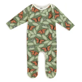 Winter Water Factory Winter Water Factory Footed Romper - Monarchs