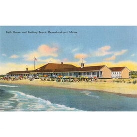  Postcard ME-329 - Beach and Bath House