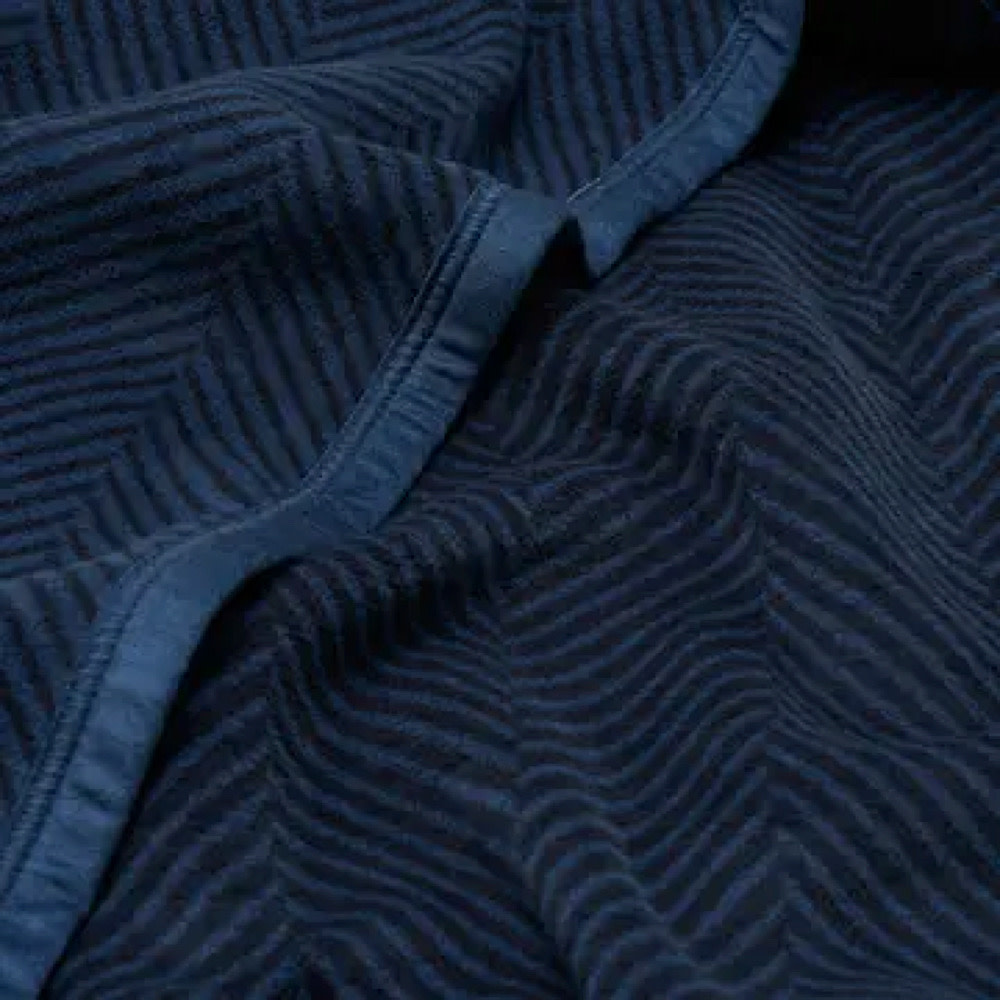 ChappyWrap Original Blanket - Harborview Herringbone - Deep Sea