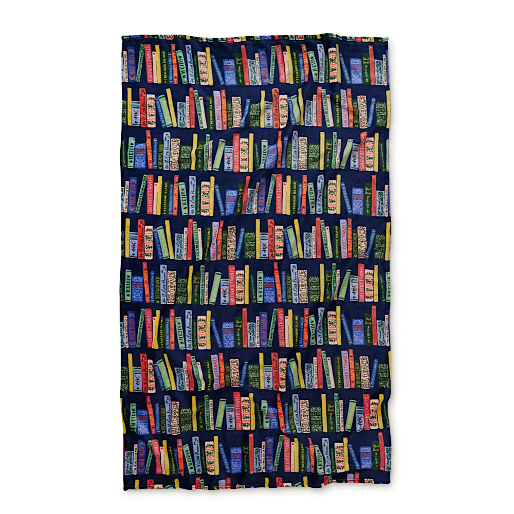 Rifle Paper Co. Fleece Blanket - Bookshelf