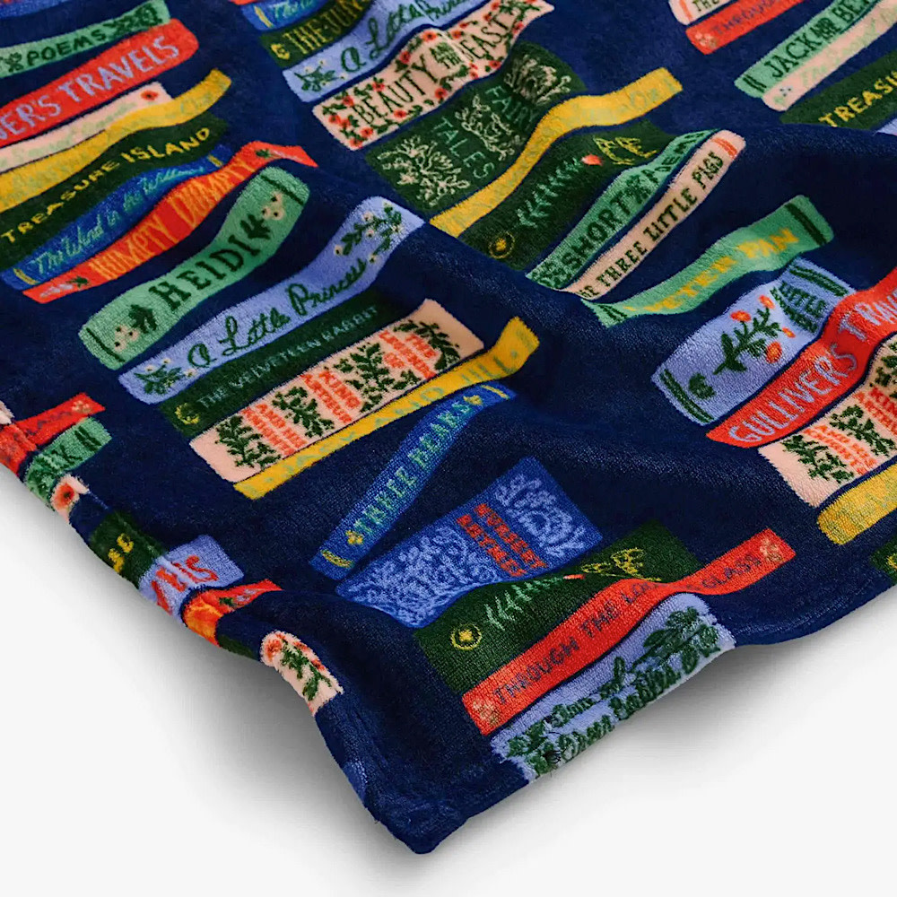 Rifle Paper Co. Fleece Blanket - Bookshelf