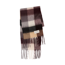  Reykjavik Recycled Bottle Scarf - Dark Berry Check