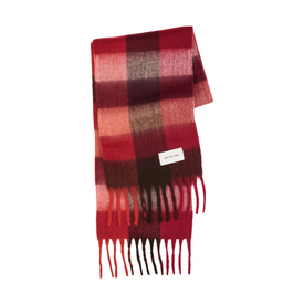  Reykjavik Recycled Bottle Scarf - Burgundy Check
