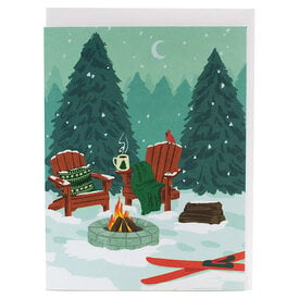 Smudge Ink Smudge Ink - Adirondack Chairs in Snow Holiday Card