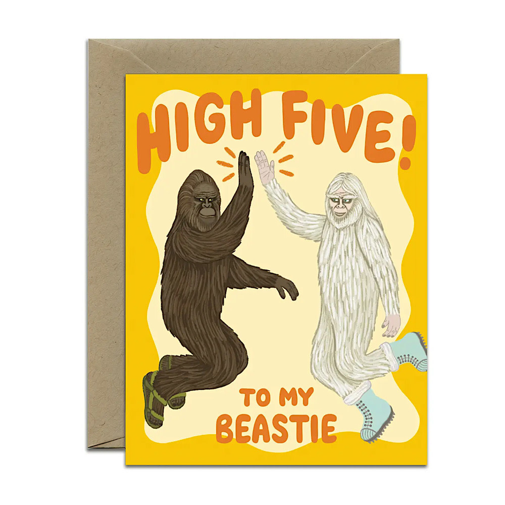 Yeppie Paper Card - Bigfoot and Yeti Congrats
