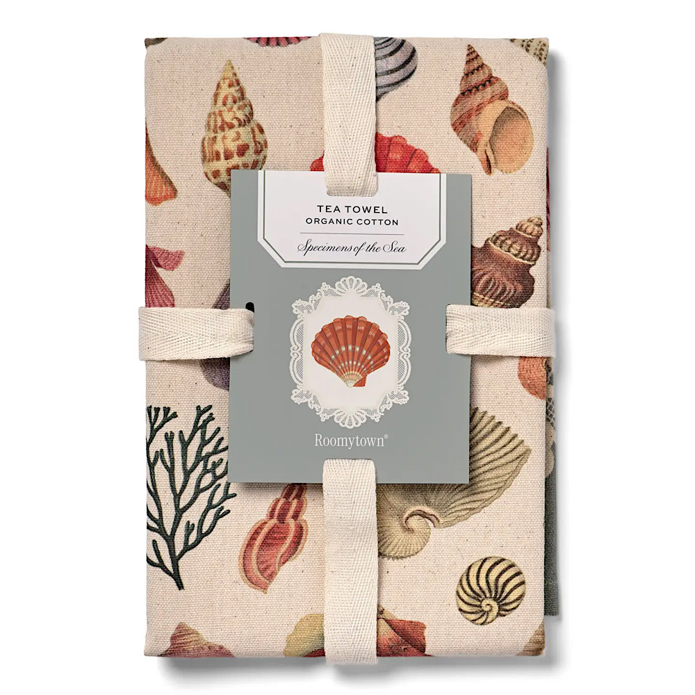 Roomytown Inc Roomytown Tea Towel - Specimens of the Sea
