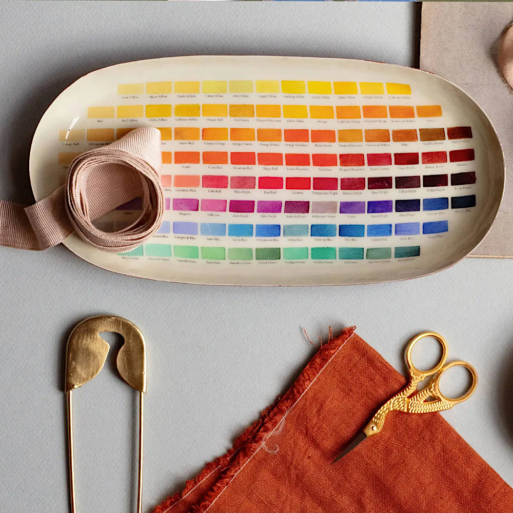 Roomytown Oval Enamel Tray - Nomenclature of Colors