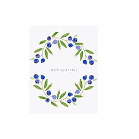 Dear Hancock Dear Hancock Card - Blueberry Sympathy Wreath