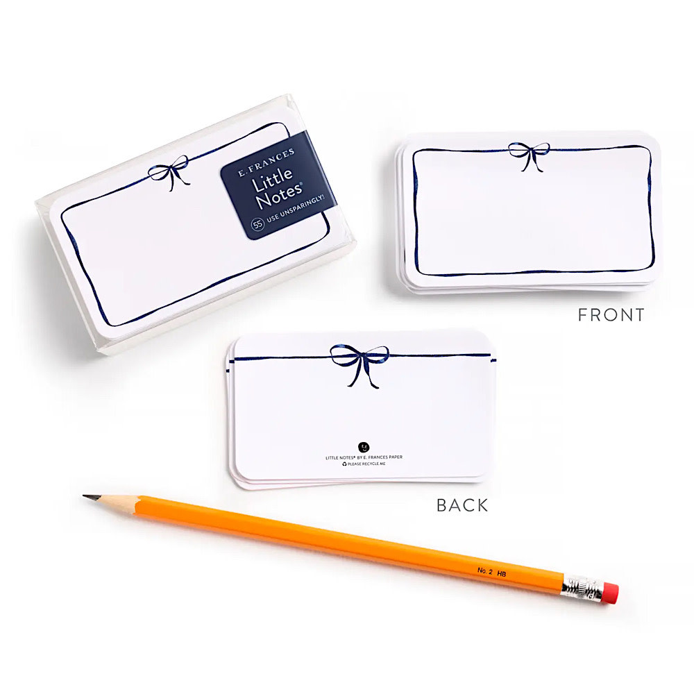 E. Frances Little Notes - Navy Bow