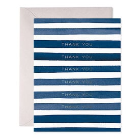 E Frances Paper E. Frances Card - Navy Stripes Thank You