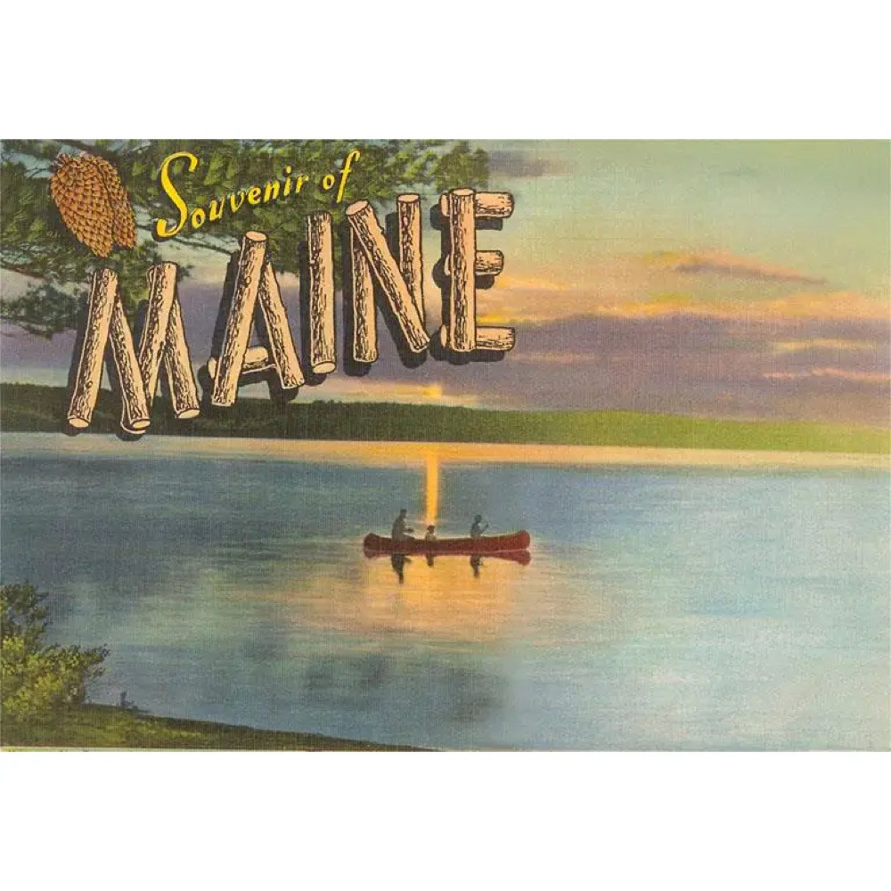  Postcard ME-368 - Souvenir of Maine Lake