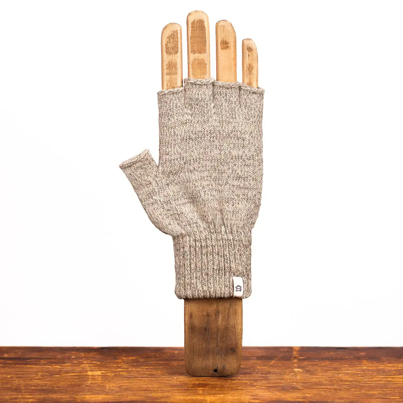 Upstate Stock Upstate Stock Ragg Wool Fingerless Gloves - Oatmeal Melange