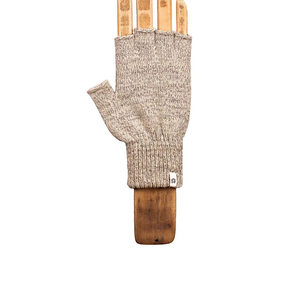 Upstate Stock Ragg Wool Fingerless Gloves - Oatmeal Melange