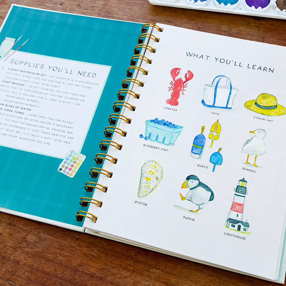 Emmy + Olly Watercolor Workbook - Coastin'