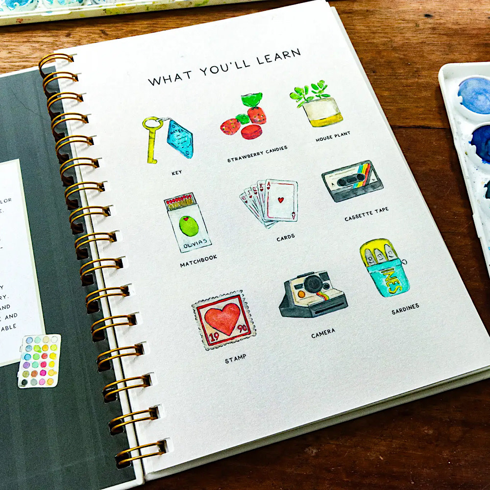 Emmy + Olly Watercolor Workbook - Tiny Objects