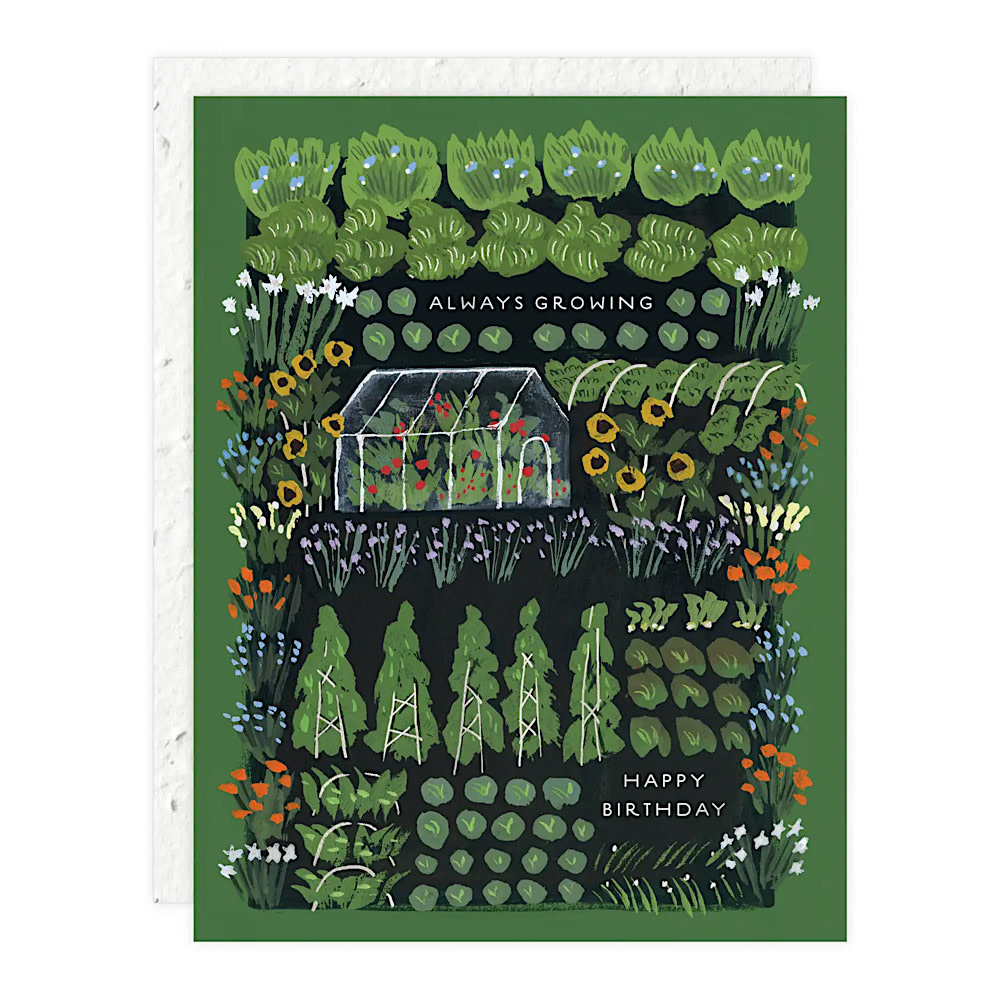 Seedlings - Garden Greenhouse Birthday Card