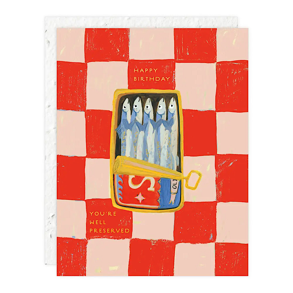 Seedlings - Sardines Birthday Card