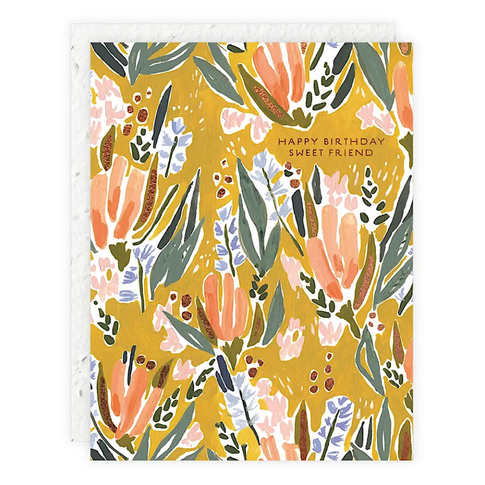 Seedlings Seedlings - Sweet Friend Floral Birthday Card