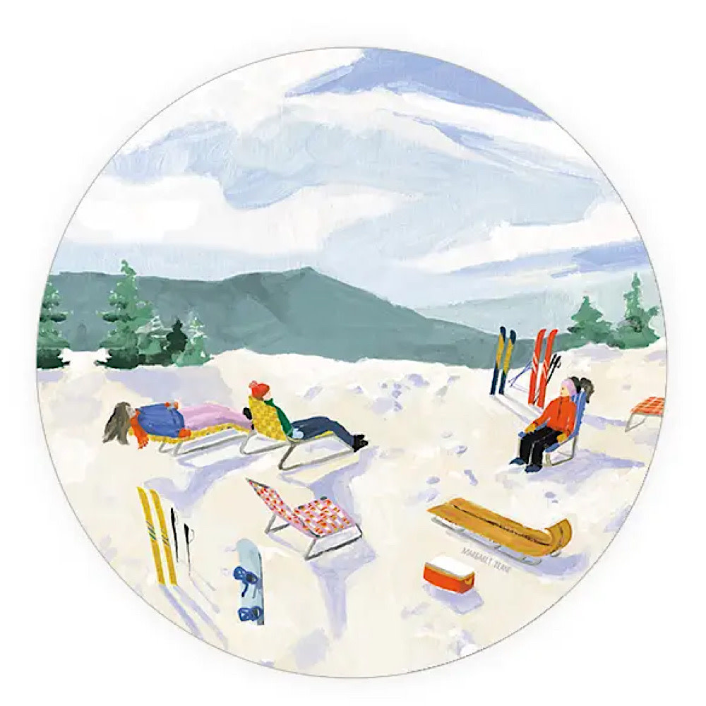 Seedlings Coaster - Skiers