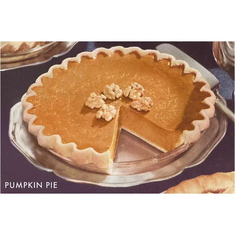  Postcard FO-99 - Pumpkin Pie with Walnuts