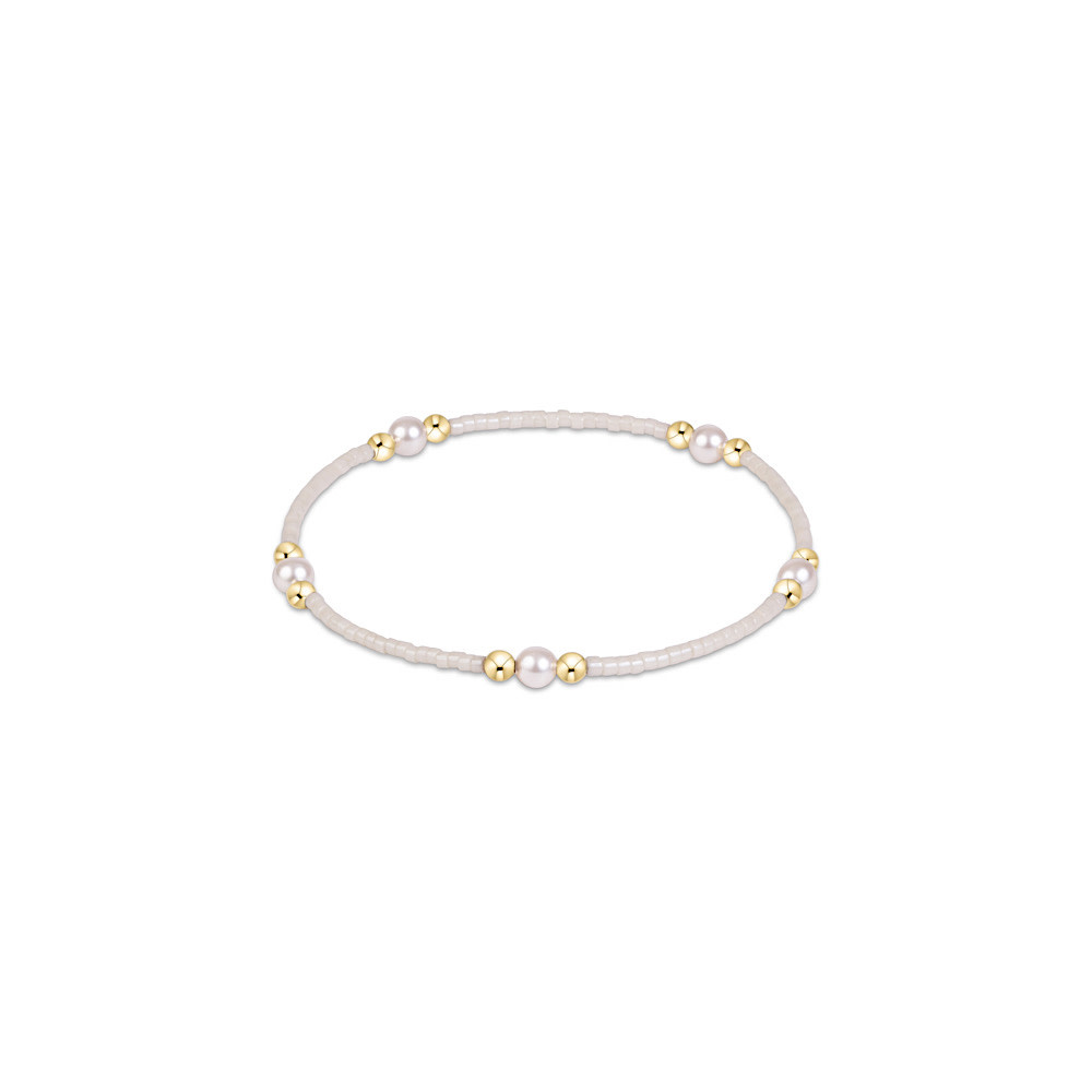 ENewton ENewton Hope Purpose Pearl Beaded Bracelet - Milkshake