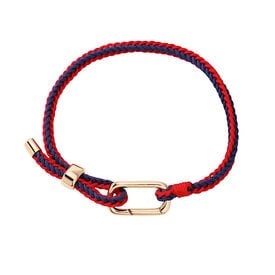 Pura Vida Pura Vida Carabiner Clasp Stripe Bracelet - Red & Navy