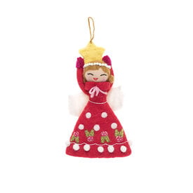 French Knot French Knot - Angel Ornament - Joy Red