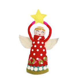 French Knot French Knot - Angel Tree Topper - Joy Red
