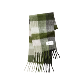  Reykjavik Recycled Bottle Scarf - Mossy Green Check