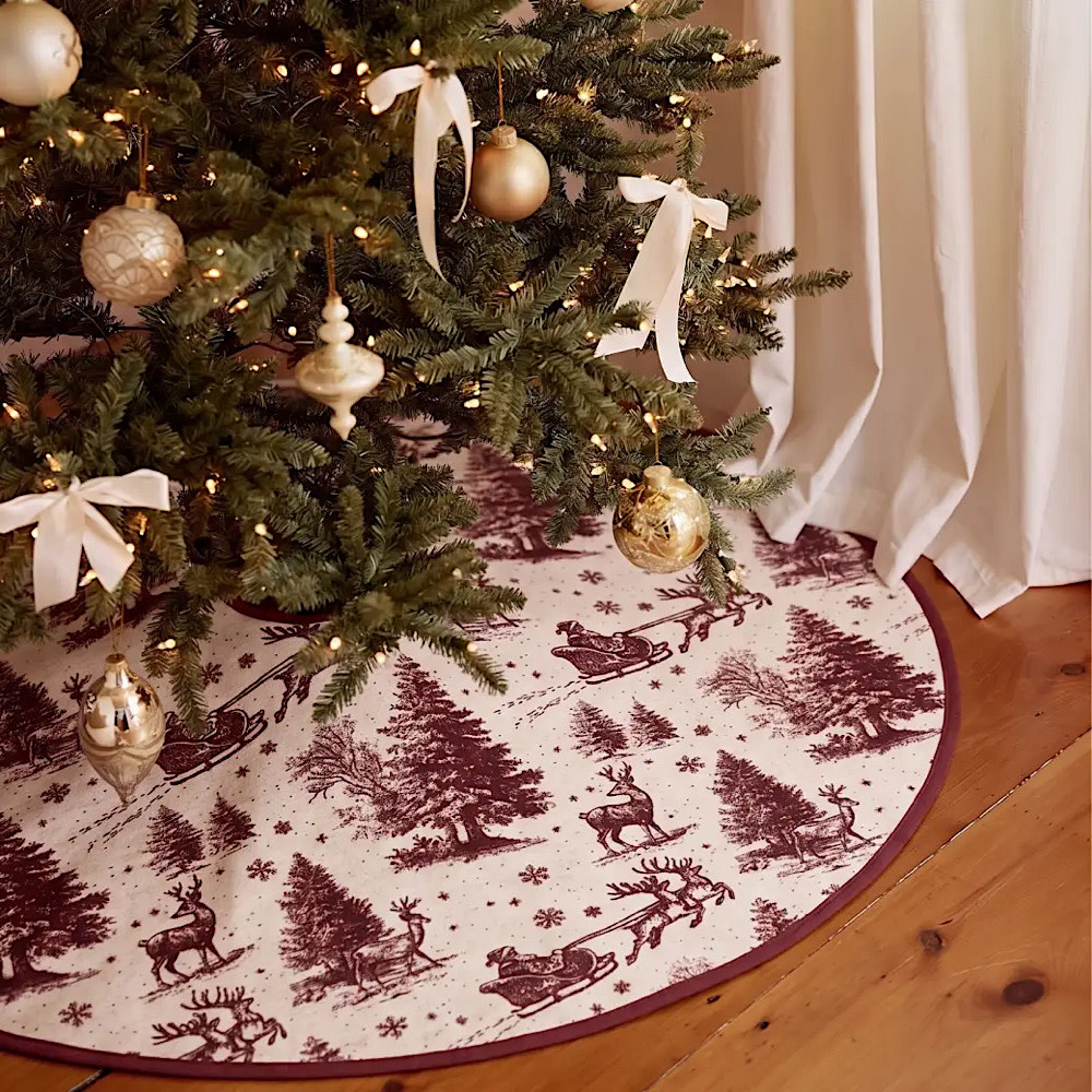 ChappyWrap Tree Skirt - Santa Toile