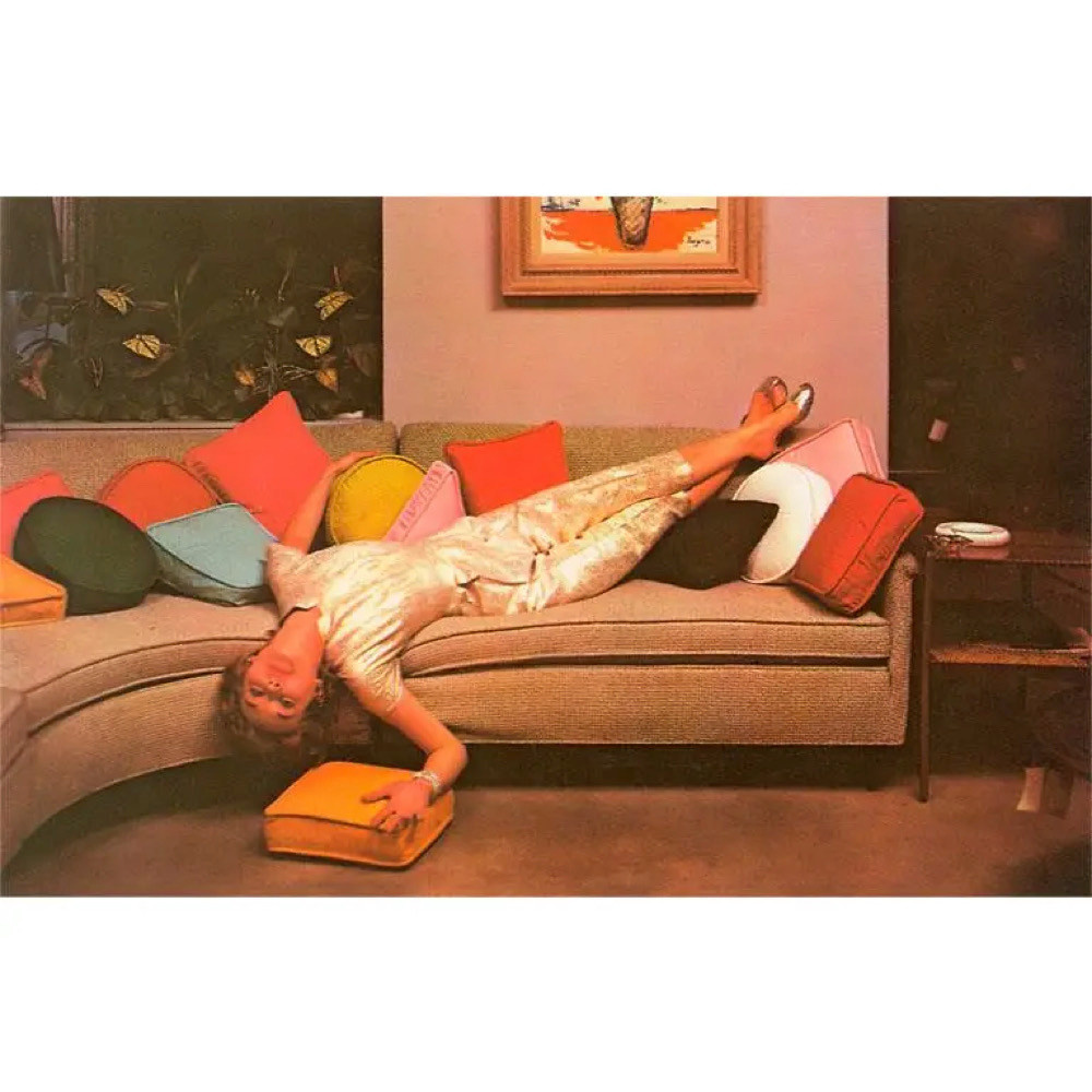  Postcard NP-07 - Retro Woman Lounging