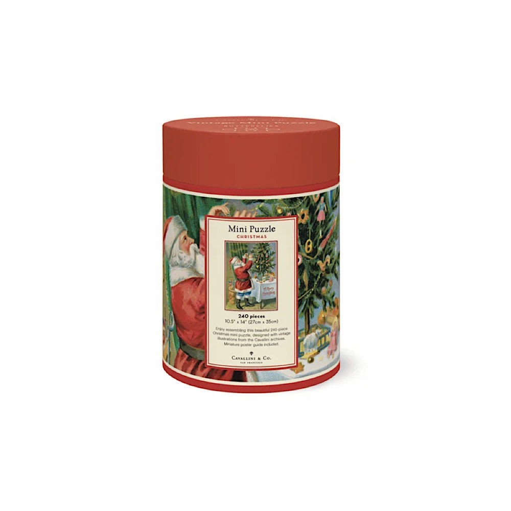 Cavallini 240 Piece Mini Puzzle - Christmas Santa