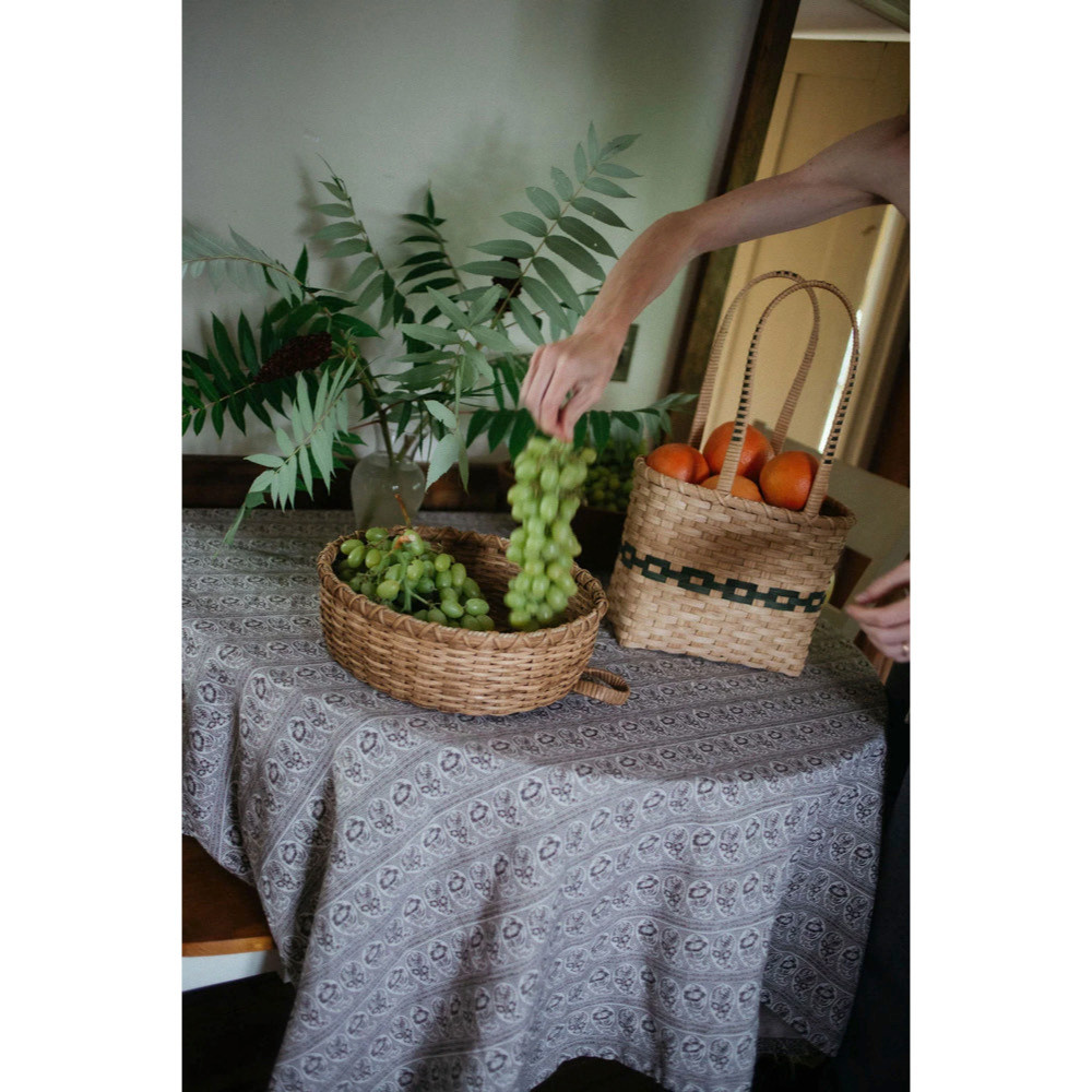 Underwater Weaving New England Lunch Basket - Natural & Navy