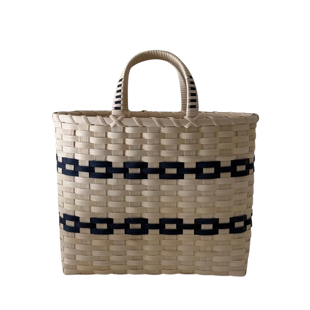  Underwater Weaving New England Shopping Basket - Natural & Navy