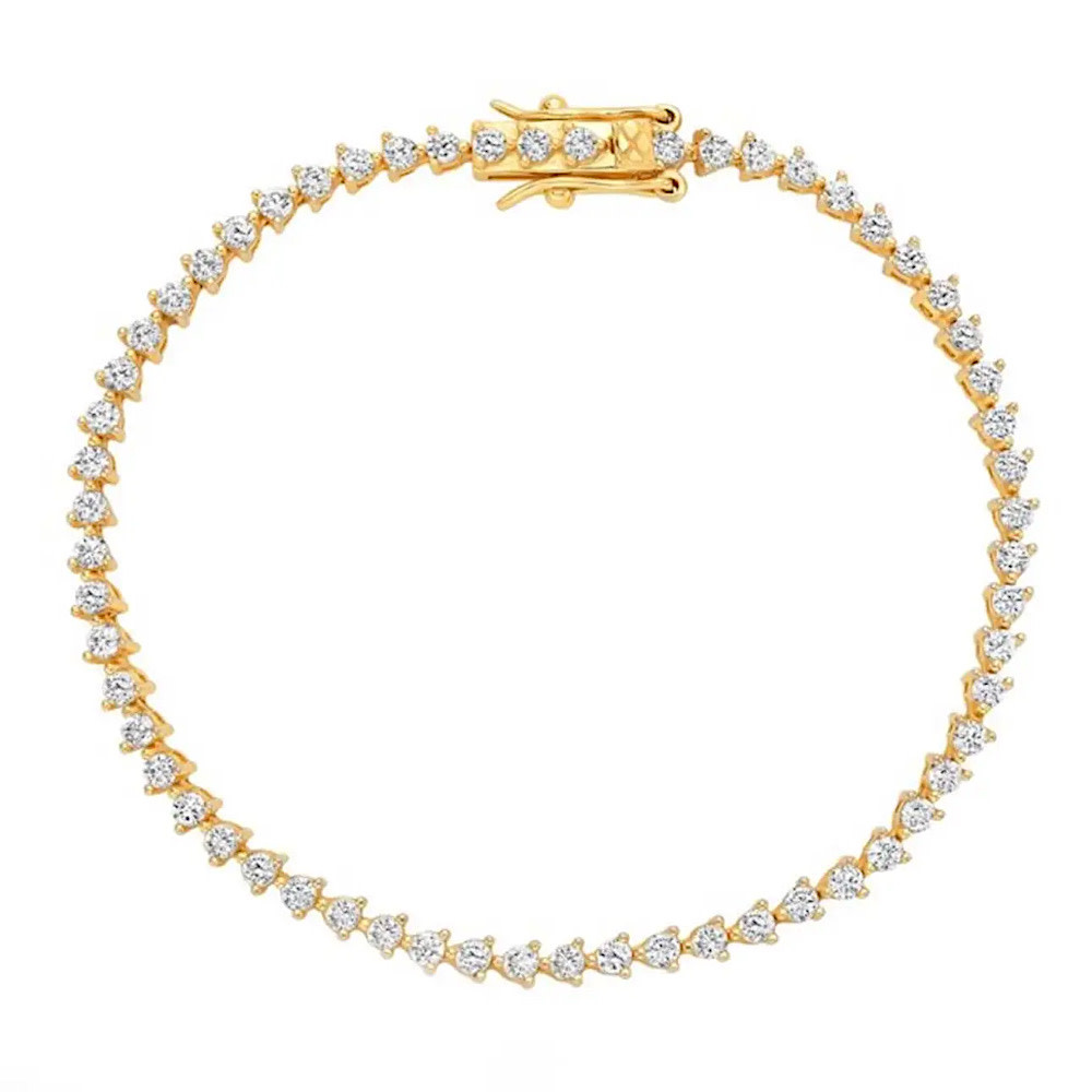  La Kaiser Diamond Dazzle Tennis Bracelet - 18kt Gold Vermeil
