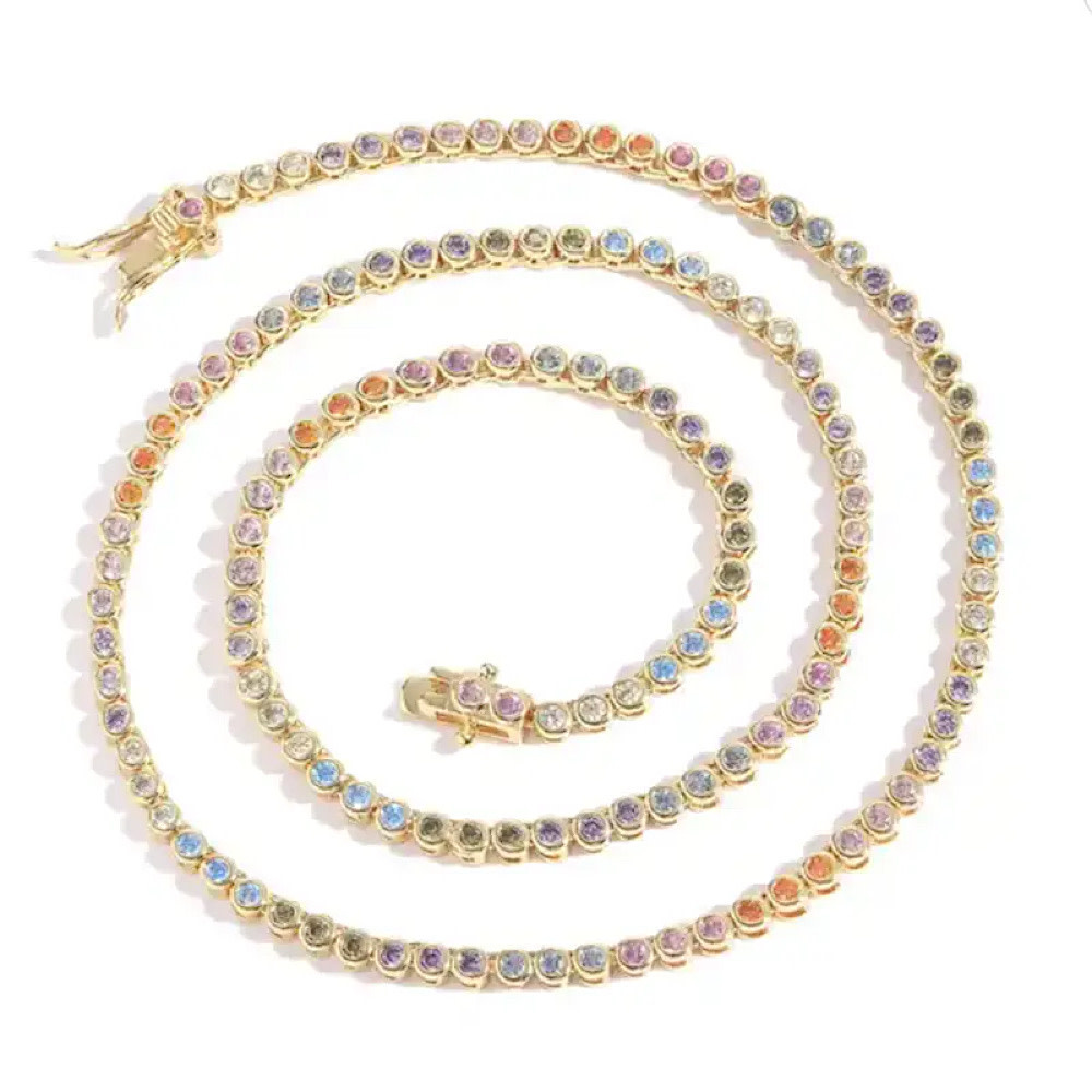La Kaiser Dreamworks Tennis Necklace - 18kt Gold Vermeil
